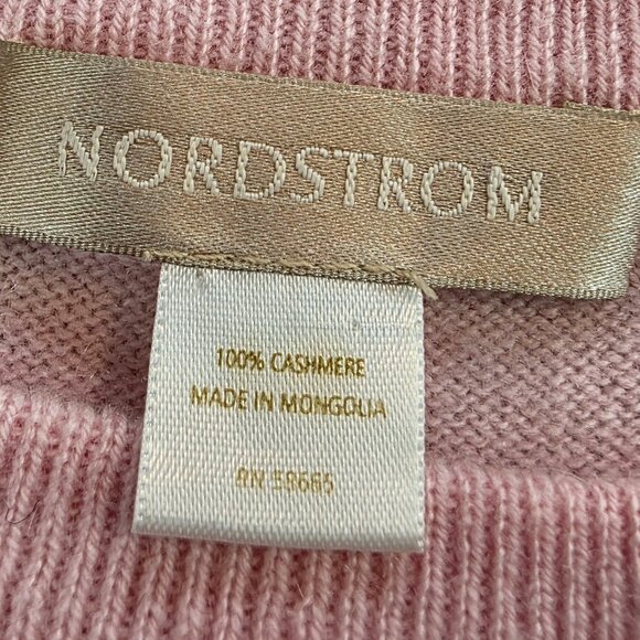 Nordstrom 100% Cashmere Cape Cardigan Light Pink Soft Ribbed PETITE XS - Picture 4 of 8